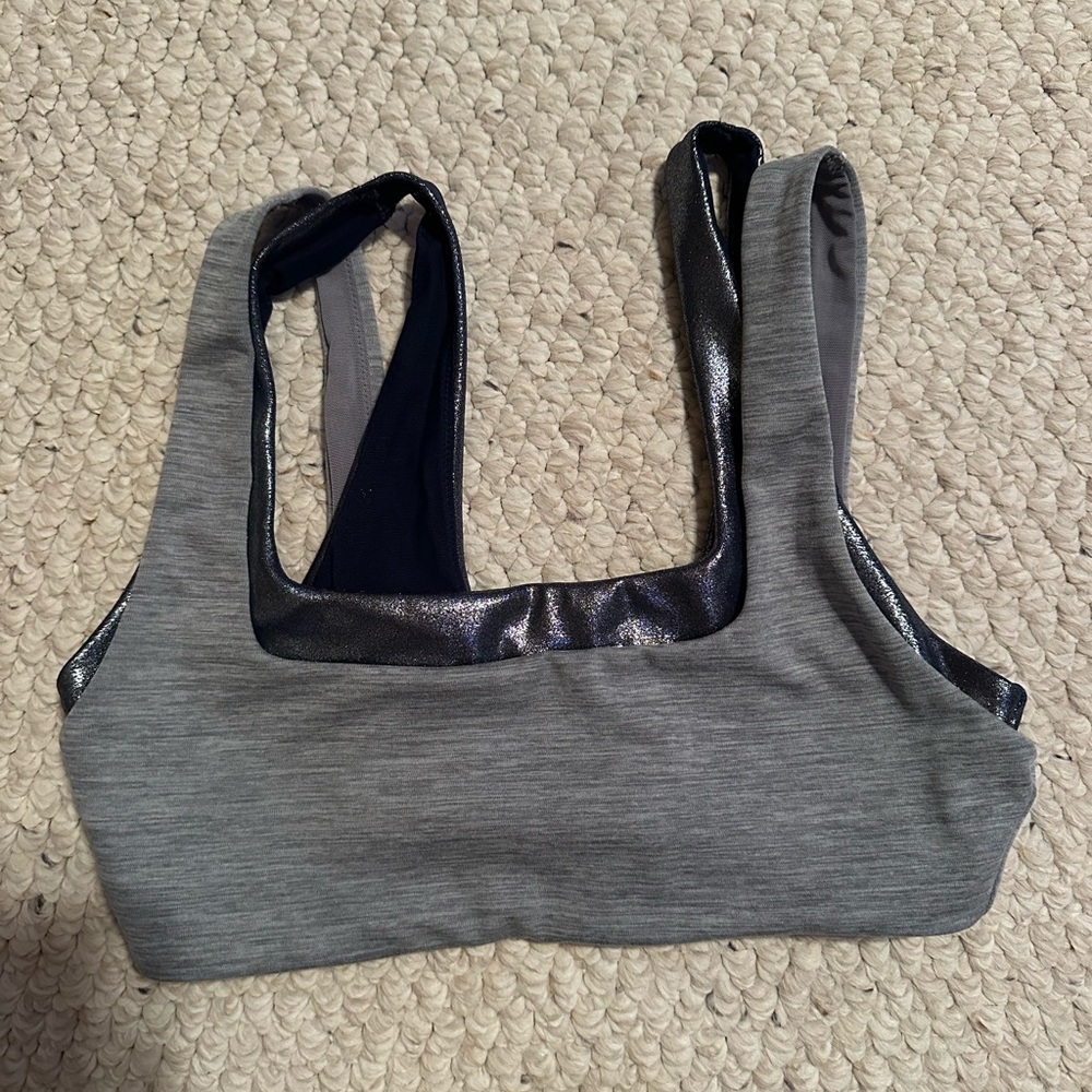 Victoria's Secret Gray and Navy Sports Bra
